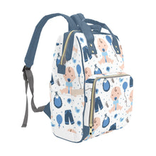Load image into Gallery viewer, Blue Diaper Backpack/Diaper Bag
